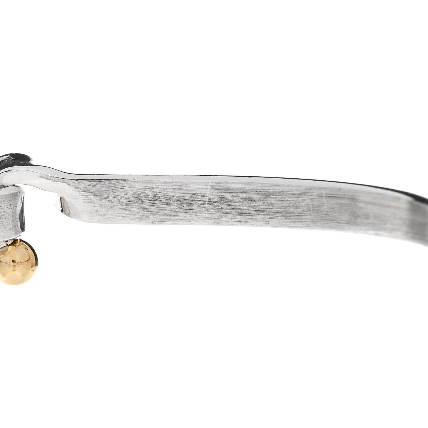 Tiffany Sterling Silver 18K Yellow Gold Hook Eye Bangle Bracelet 4 of 5