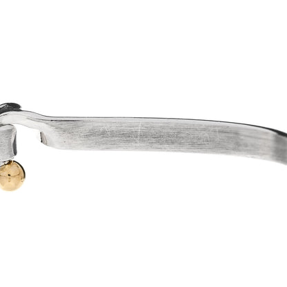 Tiffany Sterling Silver 18K Yellow Gold Hook Eye Bangle Bracelet 4 of 5
