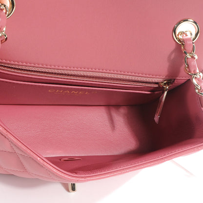 Chanel Lambskin Quilted Valentine Charms Mini Rectangular Flap Pink 8 of 10