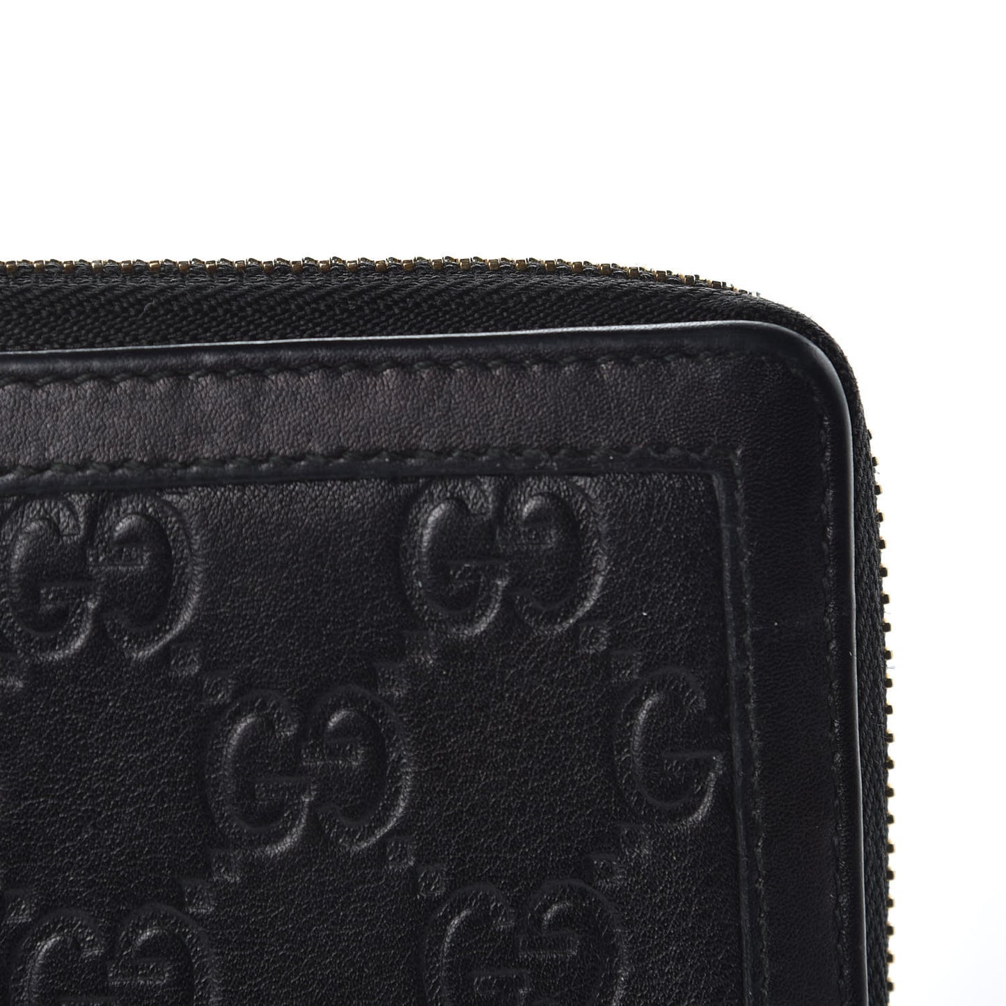 Guccissima Sukey Zip Around Wallet Black