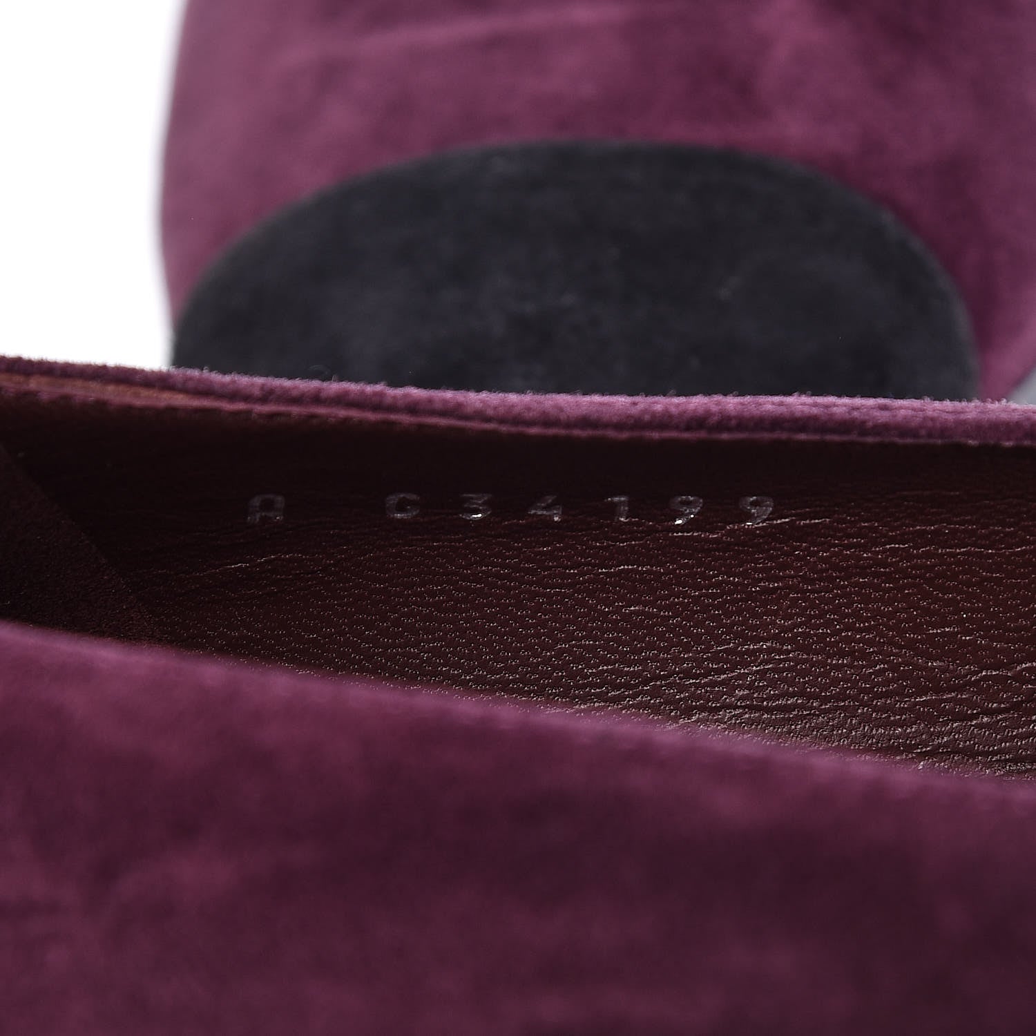 Chanel Suede Cap Toe Moccasin Loafers 36.5 Burgundy Black 8 of 11