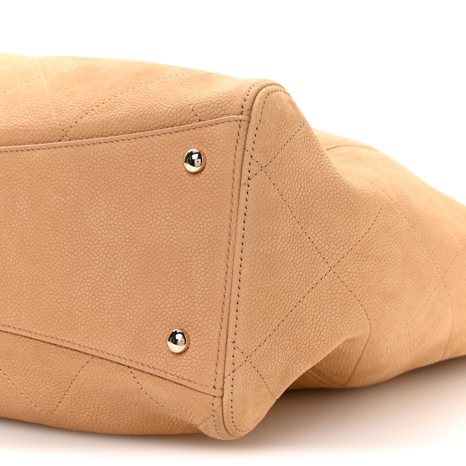 Chanel Grained Nubuck Calfskin Quilted Maxi Shopping Bag Beige 11 of 11