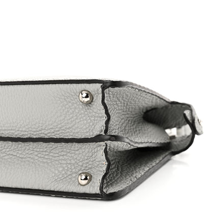 Fendi Cuoio Romano Selleria Bi-Color Small Peekaboo I SEE U Satchel Ghiaccio Asfalto 9 of 9