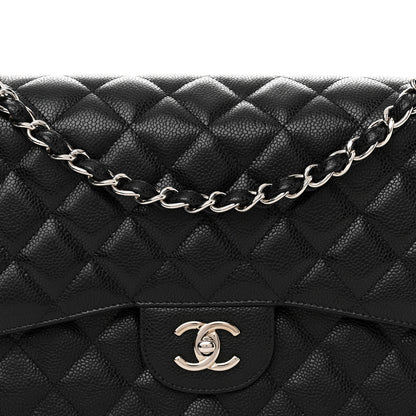 Chanel Caviar Quilted Jumbo Double Flap Black 8 of 11