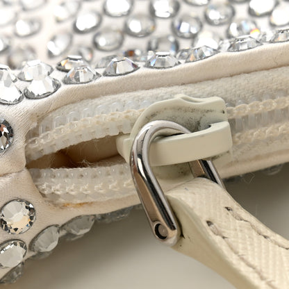 Prada Satin Crystal Mini Re-Edition 2000 Bag White 14 of 14