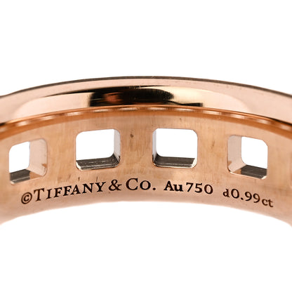 Tiffany 18K Rose Gold Diamond T True Wide Ring 51 5.75 4 of 5