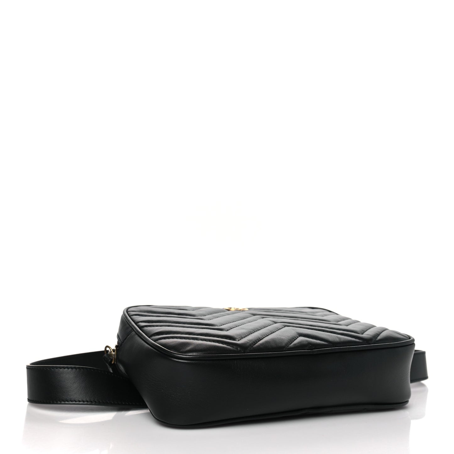 Calfskin Matelasse Mens GG Marmont Belt Bag 80 32 Black