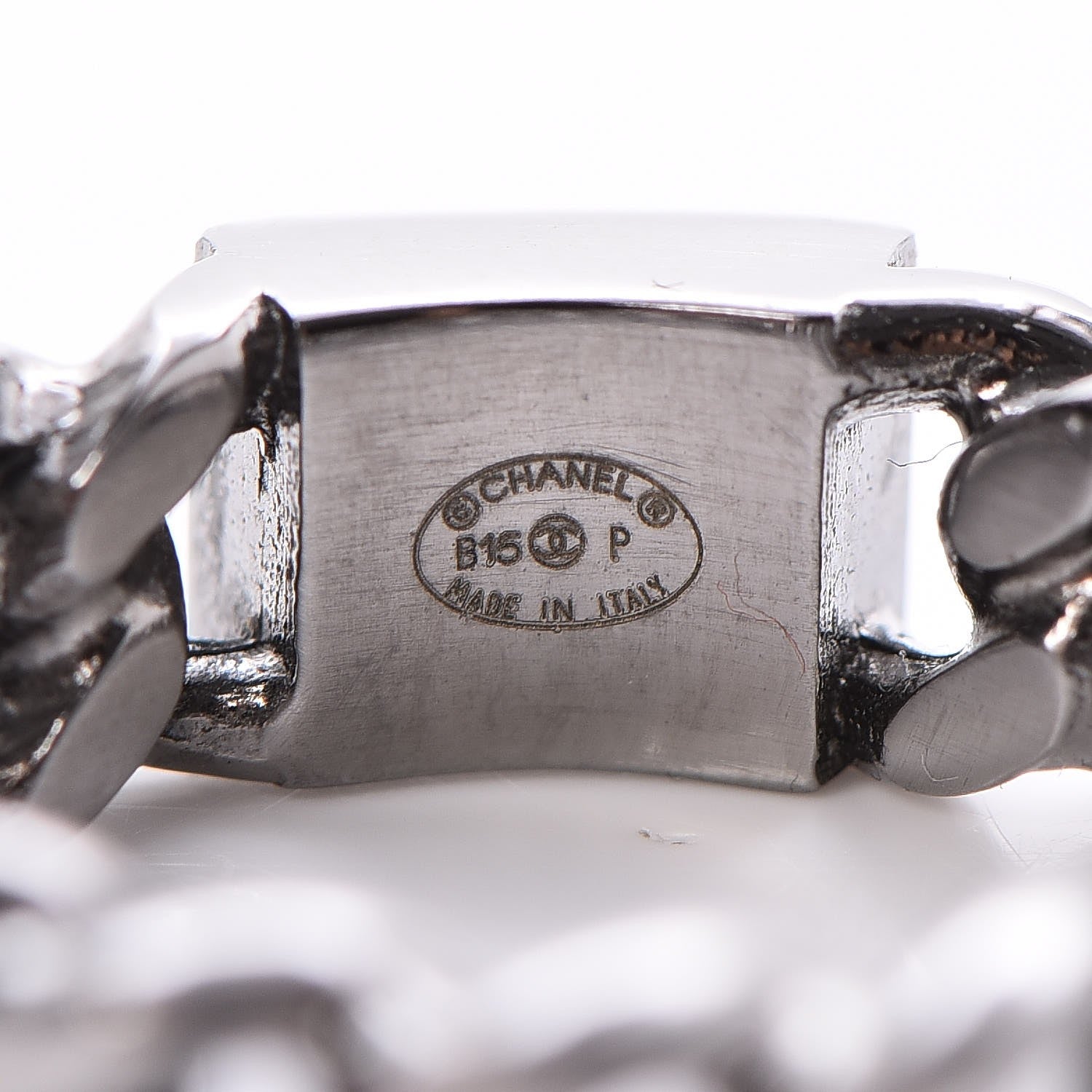 Chanel Ruthenium Chain CC Ring 6 4 of 5