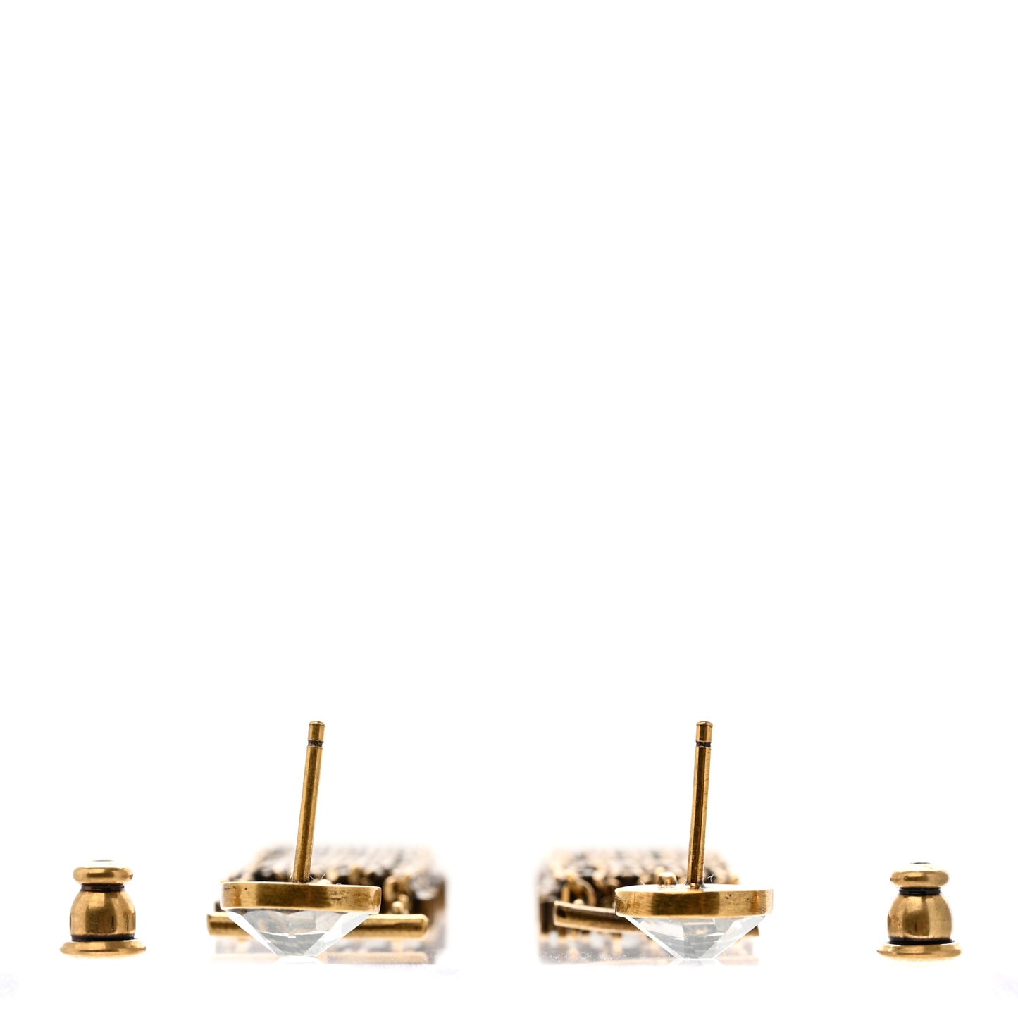 Crystal J'Adior Dangle Chain Earrings Gold