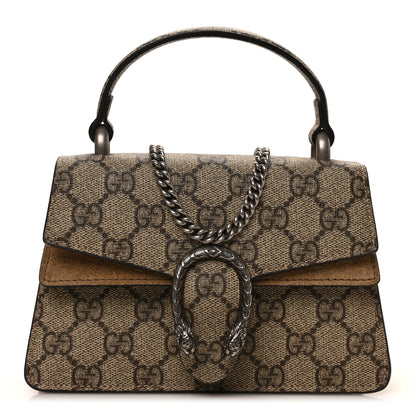 Gucci GG Supreme Monogram Mini Dionysus Top Handle Bag Taupe 1 of 8