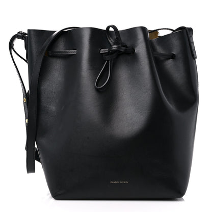 Mansur Gavriel Vegetable Tanned Calfskin Bucket Bag Black Oro 3 of 16