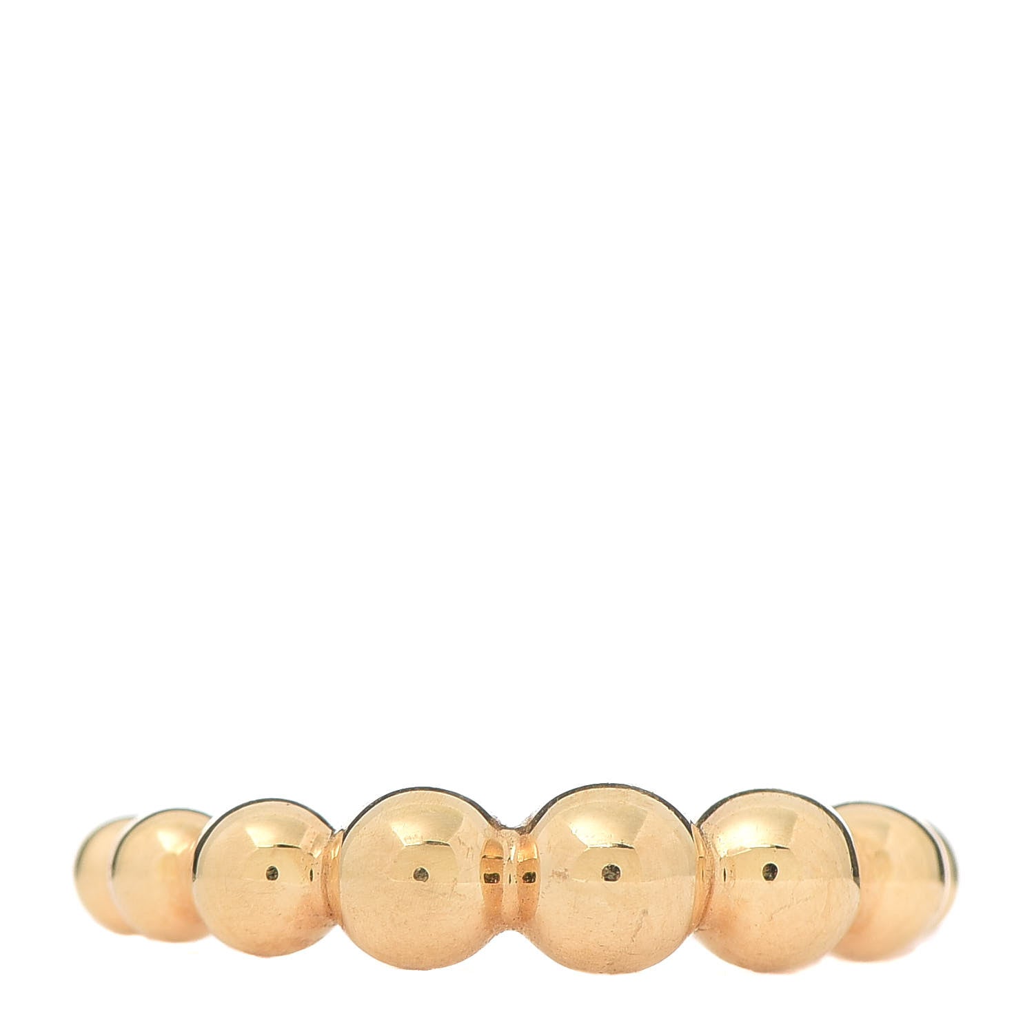 Van Cleef & Arpels 18K Yellow Gold Perlee Pearls of Gold Variation Ring 57 8 1 of 8