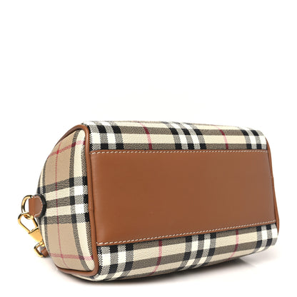 Burberry E-Canvas Vintage Check Mini Bowling Bag Briar Brown 3 of 8