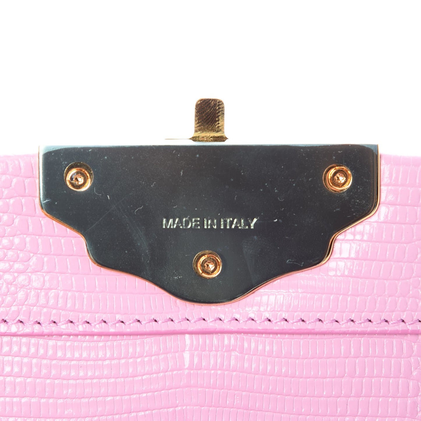 Lizard Mini Lucia Satchel Baby Pink