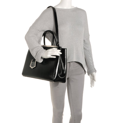 Fendi Patent Vitello Elite Regular 2Jours Tote Black 2 of 11