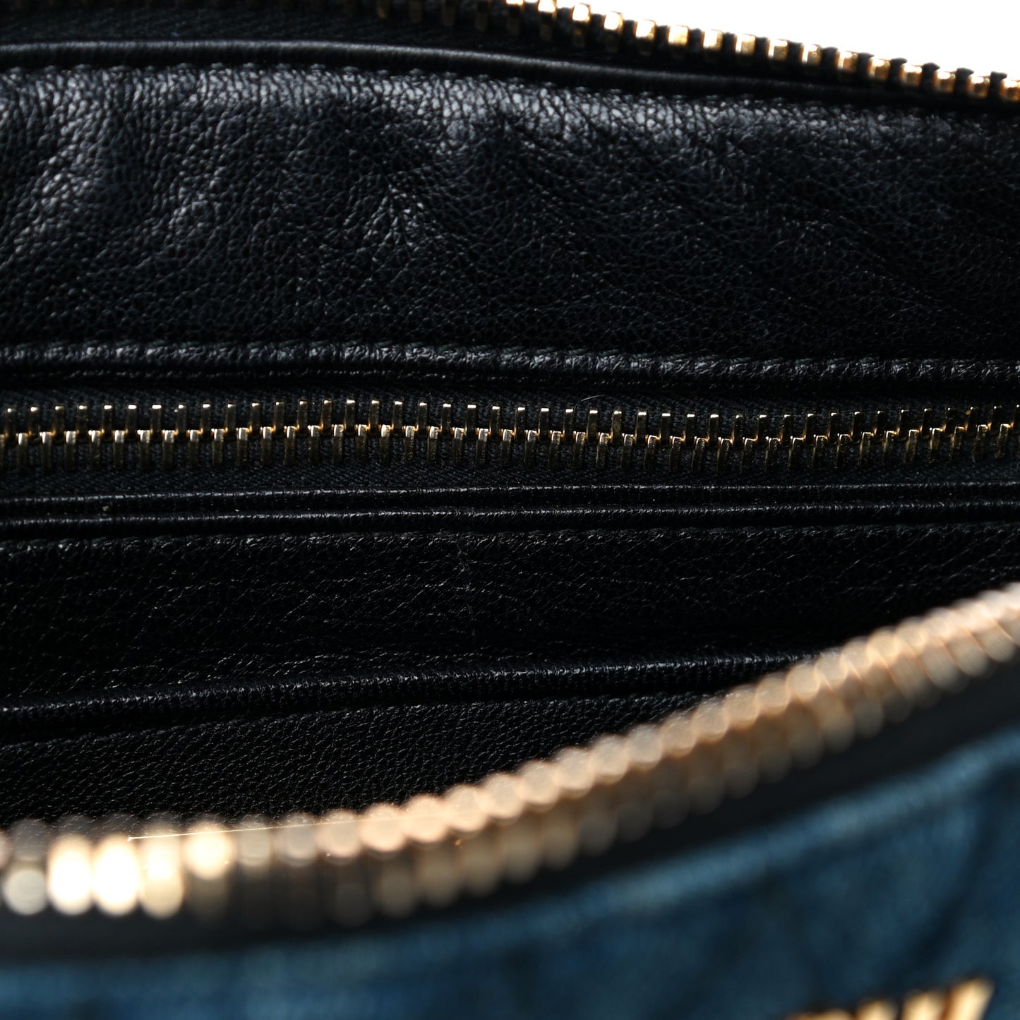 Denim Matelasse Clutch Blue