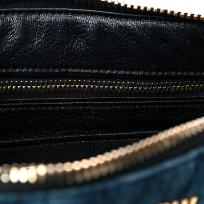 Miu Miu Denim Matelasse Clutch Blue 7 of 14