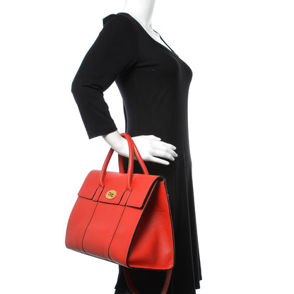 Mulberry Small Classic Grain Calfskin New Bayswater Fiery Red 3 of 11