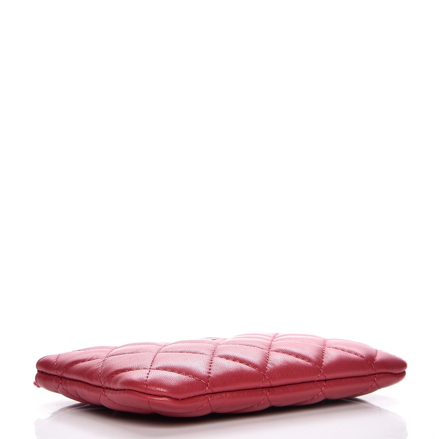 Chanel Lambskin Quilted Small Cosmetic Case Dark Pink 4 of 8