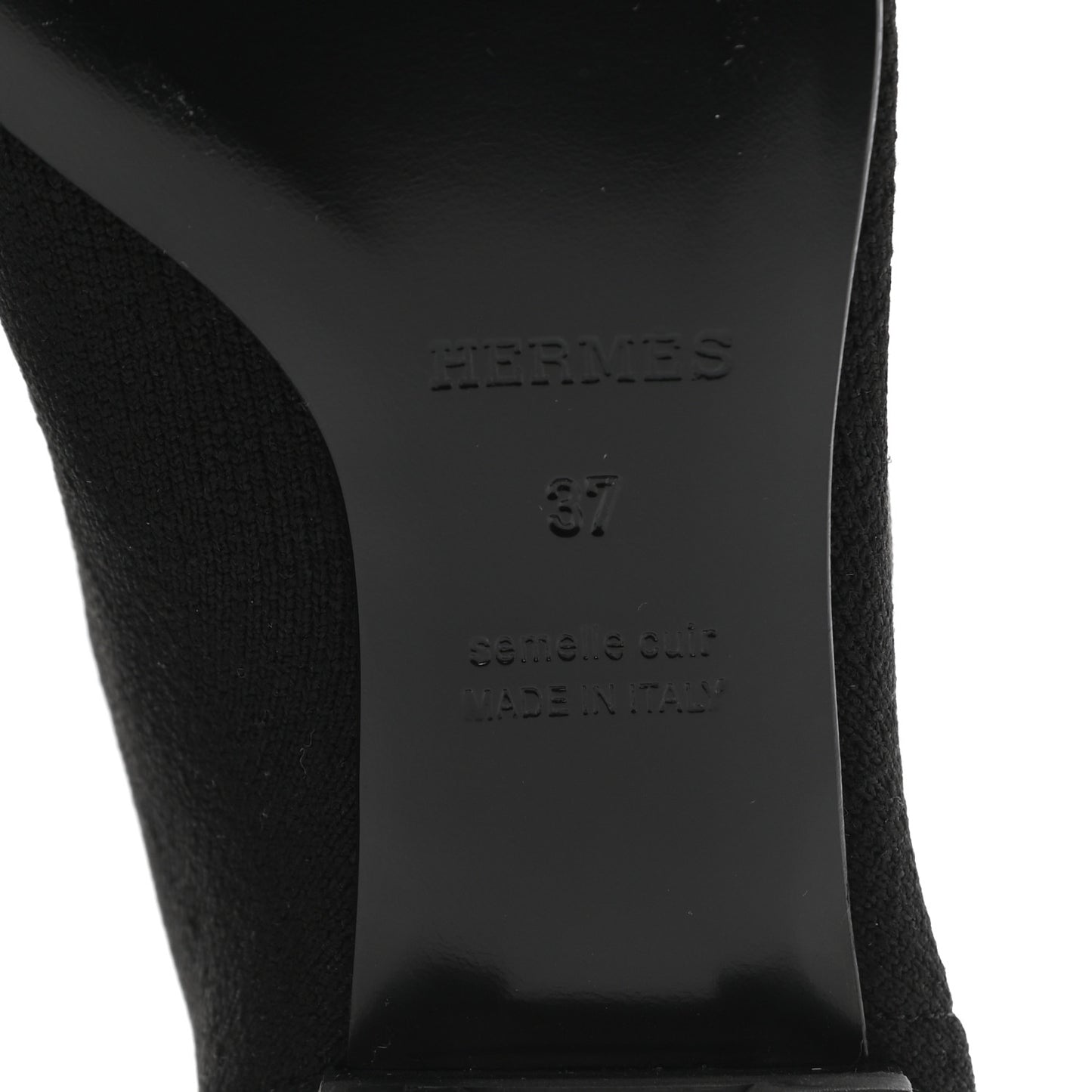 Knit Calfskin Duo Ankle Boots 37 Black
