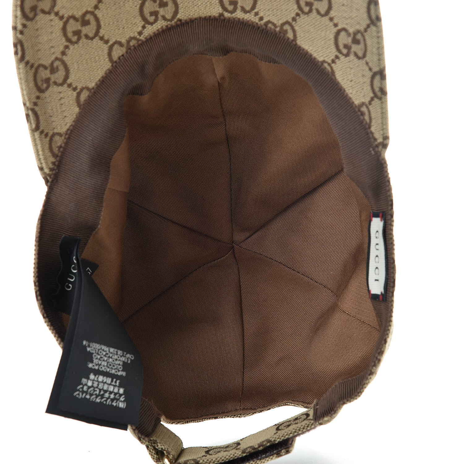 Gucci Monogram Textured Dollar Calfskin Zeno Baseball Hat S Beige 5 of 7