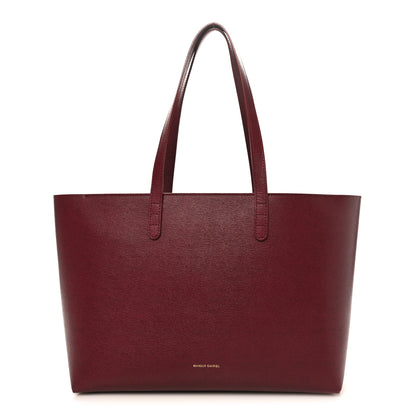 Mansur Gavriel Saffiano Small Shopping Tote Claret 1 of 10