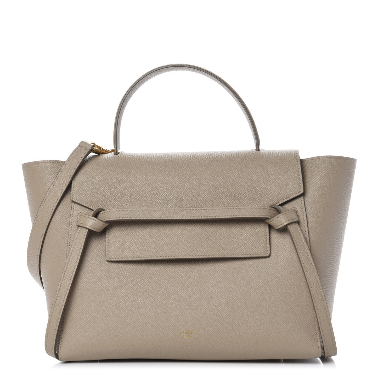 Grained Calfskin Mini Belt Bag Light Taupe