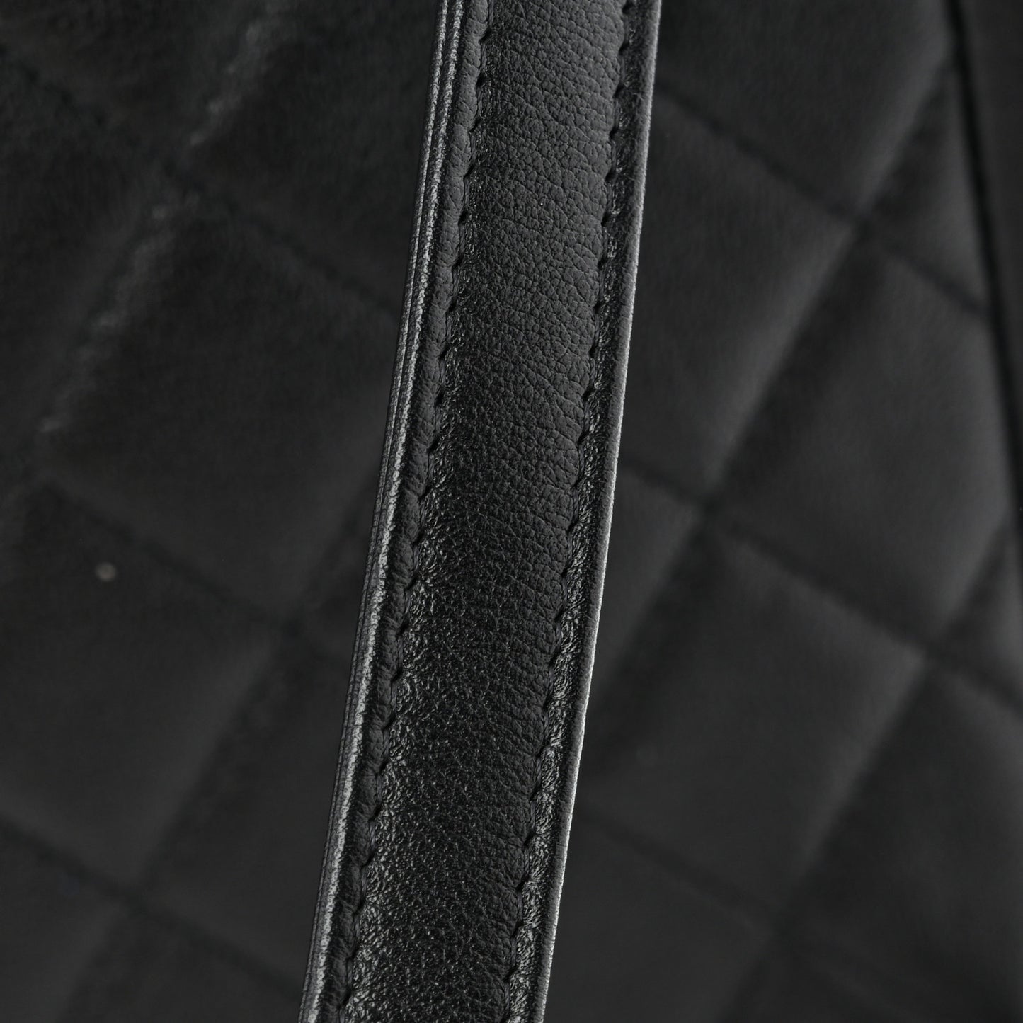 Lambskin Quilted Large Duma Drawstring Backpack Black