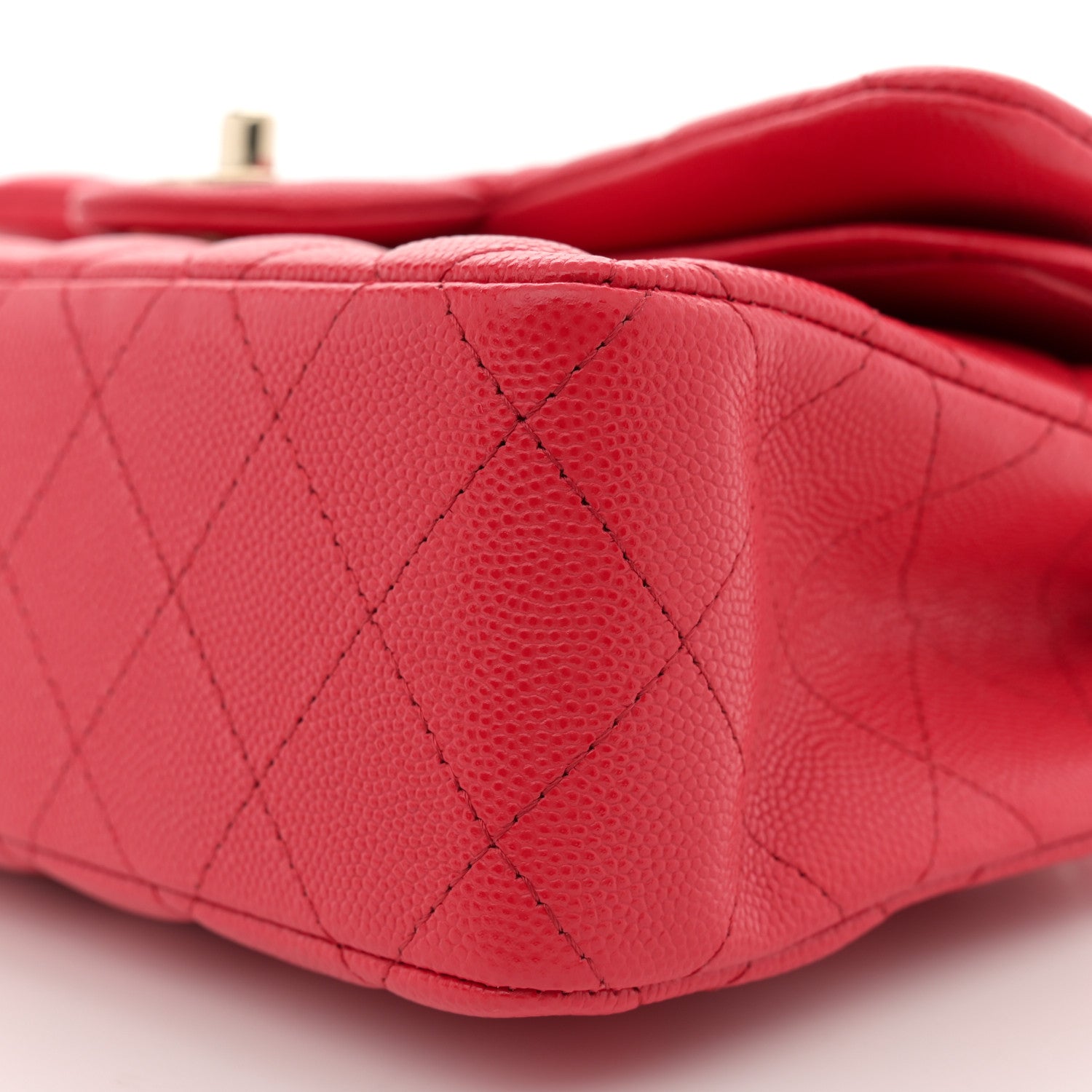 Chanel Caviar Quilted Small Double Flap Red 10 of 11