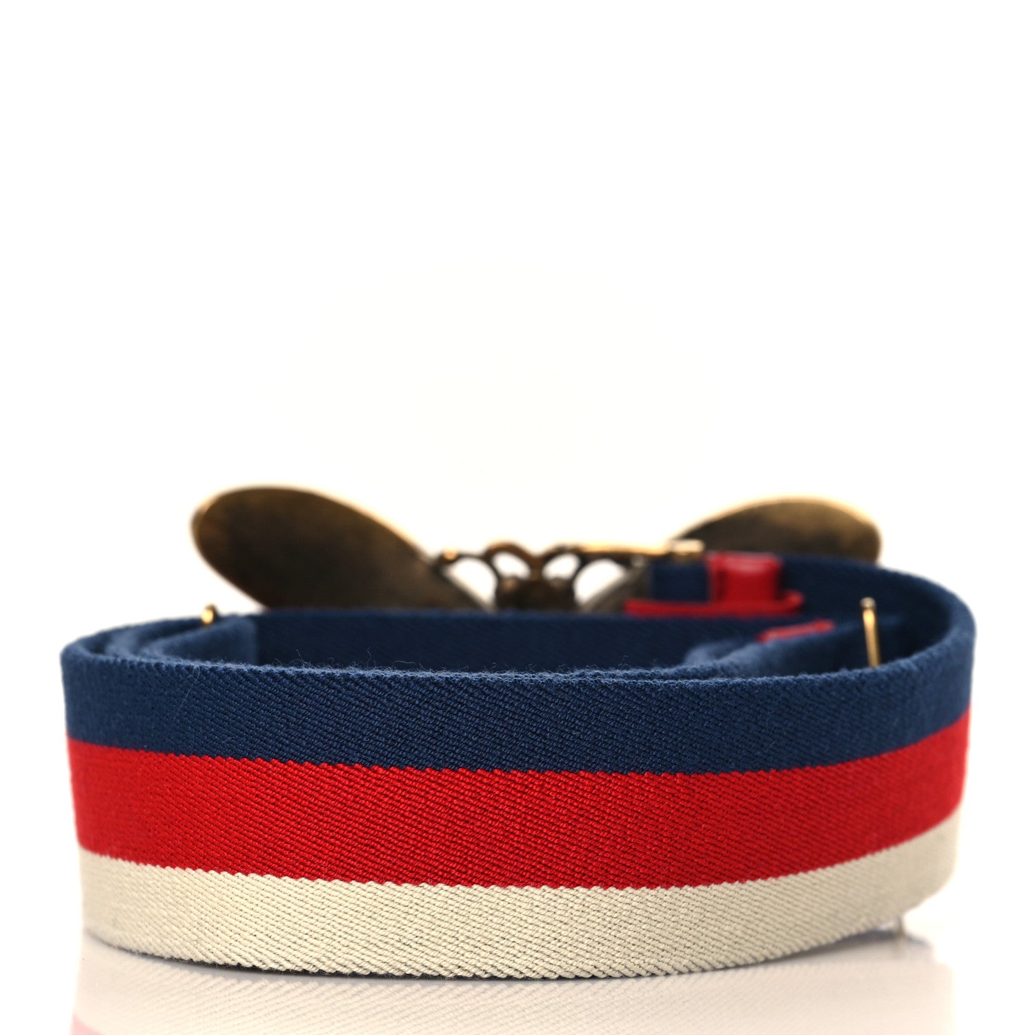 Gucci Web Queen Margaret Bee Sylvie Web Belt 85 34 Red White Blue 3 of 5