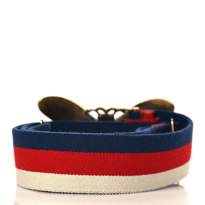 Gucci Web Queen Margaret Bee Sylvie Web Belt 85 34 Red White Blue 3 of 5