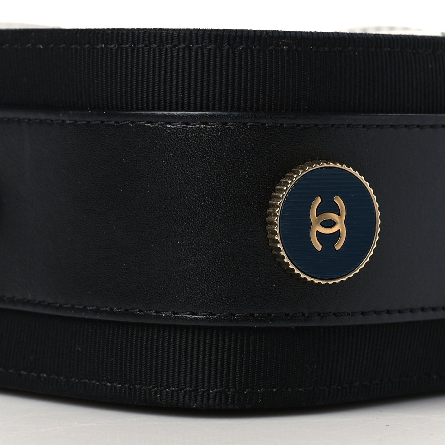 Chanel Calfskin Grosgrain Stitched Button Up Camera Case Black 10 of 10