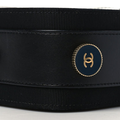 Chanel Calfskin Grosgrain Stitched Button Up Camera Case Black 10 of 10