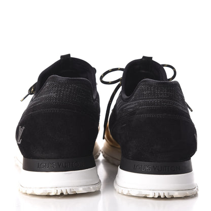 Louis Vuitton Metallic Patent Suede Run Away Sneakers 10.5 Black 6 of 13