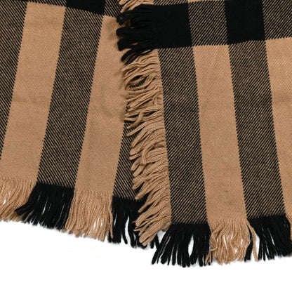 Burberry Wool Check Happy Fringe Scarf Beige 3 of 5