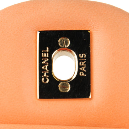 Chanel Lambskin Quilted Jumbo Double Flap Light Orange 6 of 9