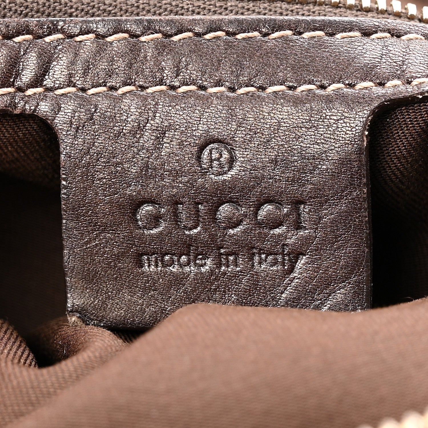 Gucci Monogram Large Biba Studded Hobo Dark Brown 6 of 16