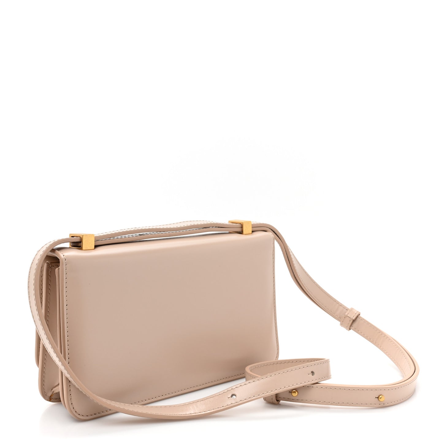 Spazzolato Calfskin Classic Mini BV Bag Nude