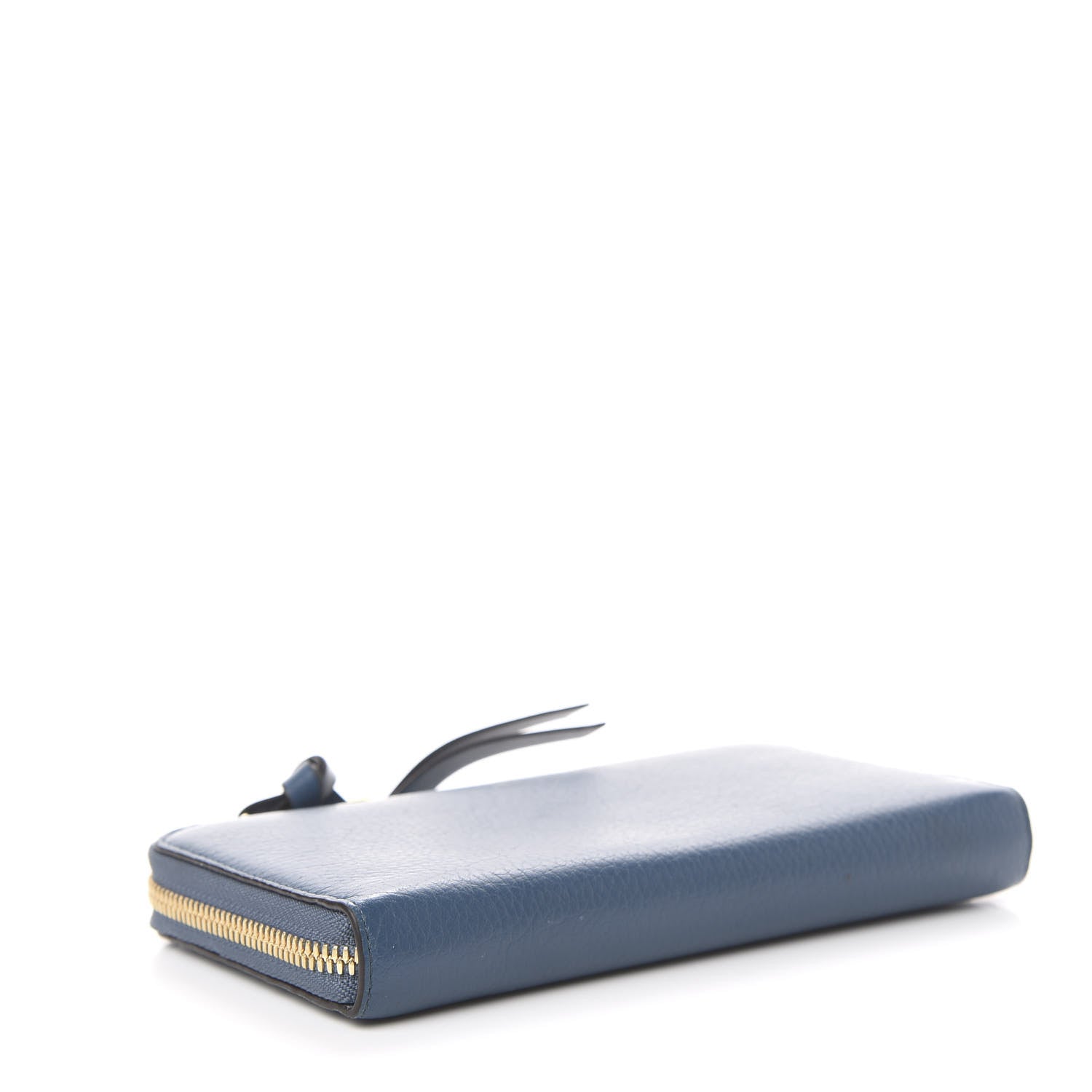 Chloe Grained Calfskin Alphabet Long Zip Around Wallet Vinyl Blue 3 of 8
