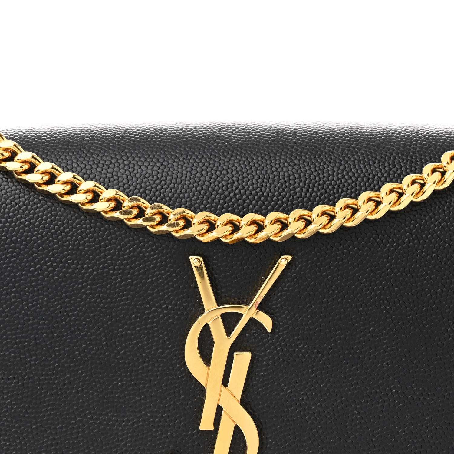 Saint Laurent Grain De Poudre Medium Classic Monogram Kate Satchel Black 8 of 10