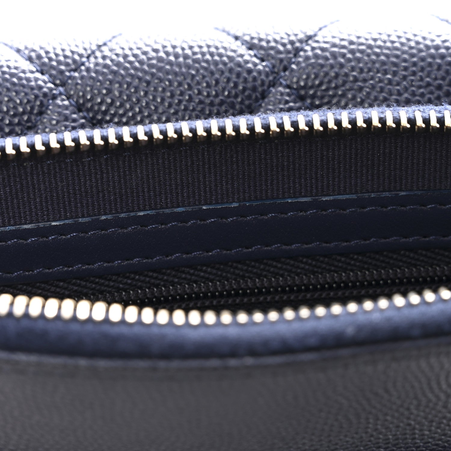 Chanel Caviar Quilted Flap Phone Holder With Chain Navy 13 of 13