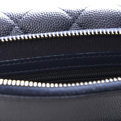 Chanel Caviar Quilted Flap Phone Holder With Chain Navy 13 of 13