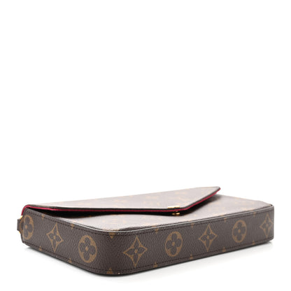 Louis Vuitton Monogram Pochette Felicie Chain Wallet Fuchsia 5 of 12