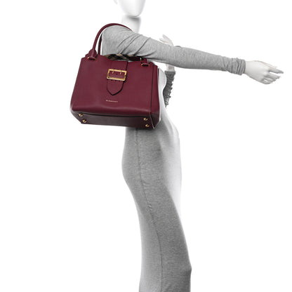 Burberry Soft Grain Medium Buckle Tote Dark Plum 2 of 25