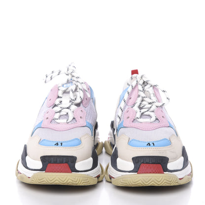 Balenciaga Fabric Mesh Womens Triple S Sneakers 36 White Blue Pink 2 of 13
