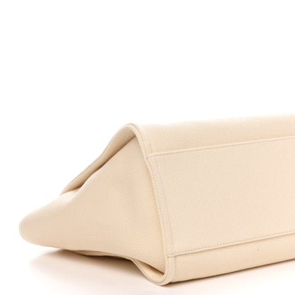 Chanel Canvas Pearl Medium Deauville Tote Ecru Beige 9 of 11