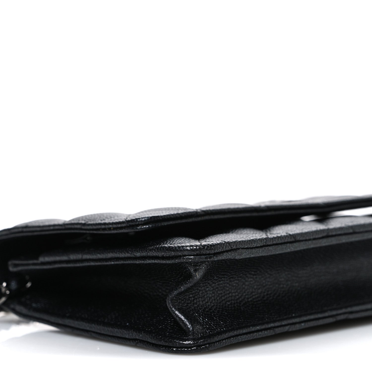 Chanel Iridescent Caviar Quilted Wallet on Chain WOC Black 10 of 11
