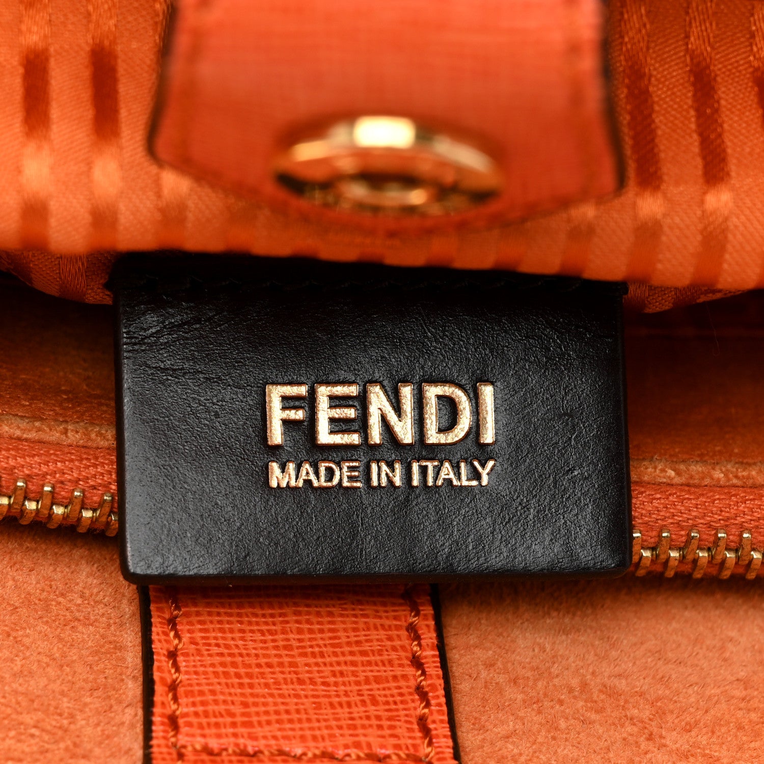 Fendi Vitello Elite Regular 2Jours Tote Arancio 8 of 17