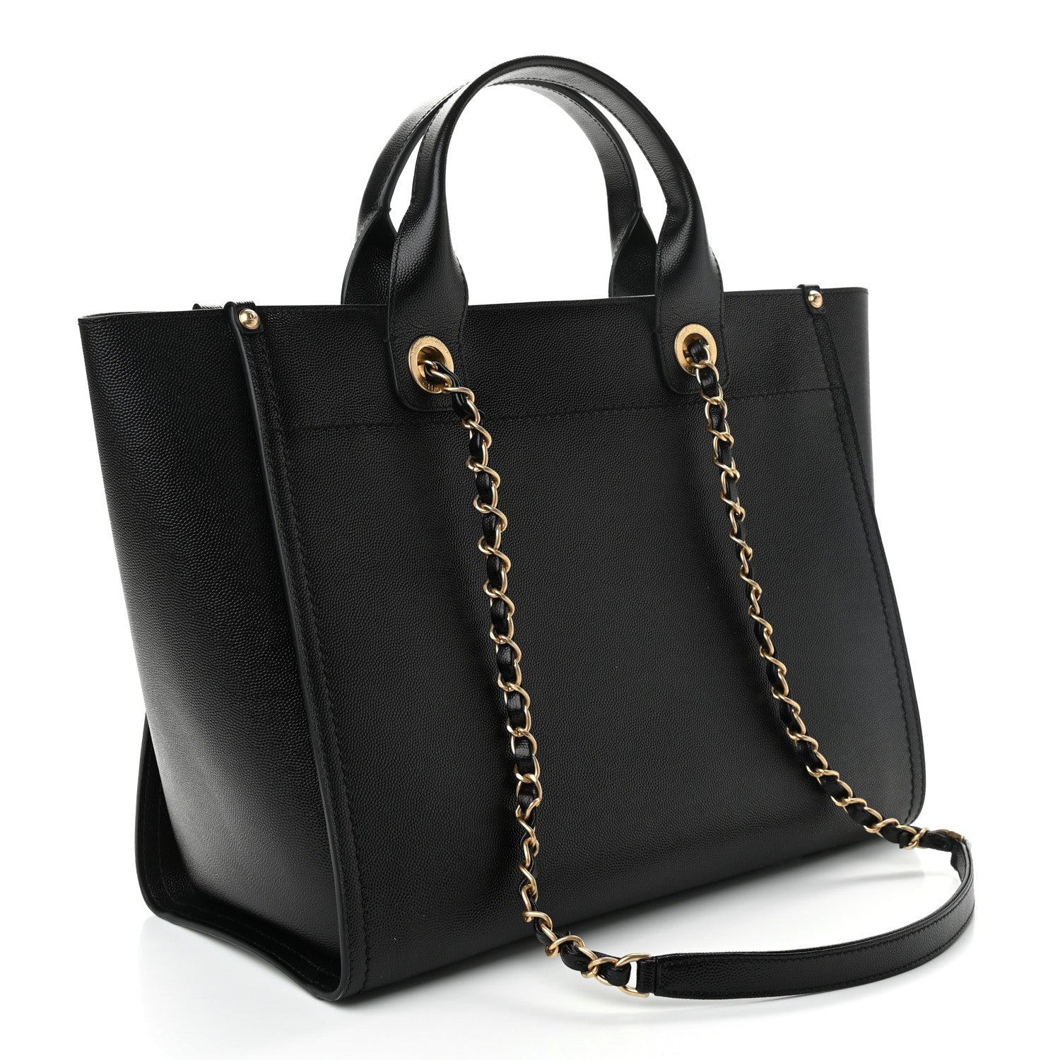 Chanel Caviar Small Studded Deauville Tote Black 3 of 10