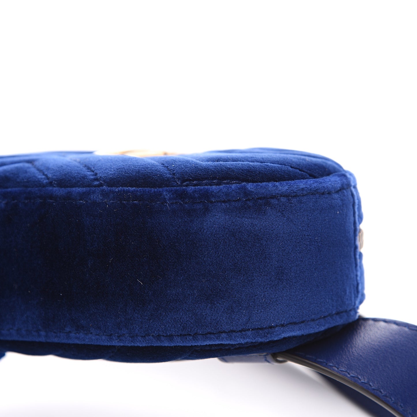 Velvet Matelasse GG Marmont Belt Bag 85 34 Cobalt Blue